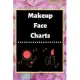 Makeup Face Charts: Blank Workbook Paper Practice Face Charts For Makeup Artists 6