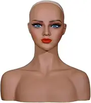 harayaa Female Mannequin Head Manikin Fashion Multipurpose with Makeup Wig Head Stand Wig Holder for Jewelry Necklace Hats Earrings, Style A