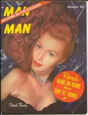 MAG: Man To Man 10/1956-Rhonda Fleming-pulp fiction-cheesecake-classic-FN-