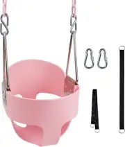 Toddler Swing, 150cm Iron Chains Baby Swing Outdoor, Heavy-Duty High Back Full