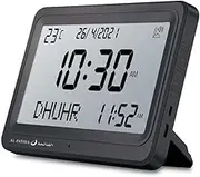 domoi Azan Clock Azan Prayer Sounds Islamic Wall and Desk Clock D Islamic Clock 1 Piece, Black&White Screen