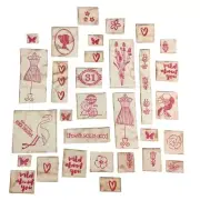 Junk Journal Romance Theme Ephemera Rustic Die Cuts Set 30 Pcs u Scrapbooking E