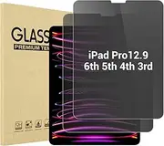 2 Pack ProCase for iPad Pro 12.9 Inch Privacy Screen Protector 6th 5th 4th 3rd Generation 2022 2021 2020 2018, Anti-Spy Tempered Glass Screen Film Guard for iPad Pro 12.9"