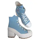 Converse Chuck 70 De Luxe Heel Platform Infinity Pool Blue Sneaker Womens 7 NEW
