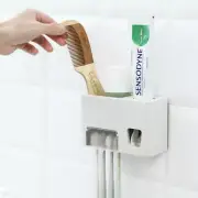 Automatic Toothpaste Dispenser Wall Mounted Toothbrush Holder Multifunctional