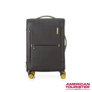 【AMERICAN TOURISTER 美國旅行者】25吋 DROYCE 可擴充防盜拉鍊抗菌輕量布面軟殼行李箱/布箱(多色可選)