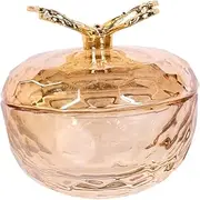 Glass Dappen Dish with Lid Manicure Care Tool Mini Bowl Cup for Nail Styling Gold