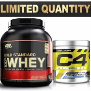 OPTIMUM NUTRITION 100% ON WHEY 5LB CELLUCOR C4 ORIGINAL ID SERIES 60 SERVES