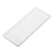 Silicone Bathroom Tray, 12" x 5" Soap Dispenser Tray, Pure White