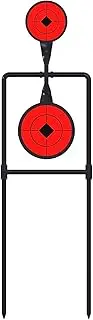 Atflbox Double Blast High Caliber Spinner Auto Reset Steel Target for Centerfire Handguns Up to .44 Magnum Outdoor Target Shooting