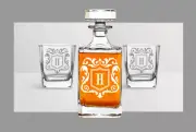 Custom Whiskey Decanter Set, Engraved Whiskey Decanter - Whiskey Glass Gift
