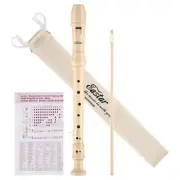 Soprano Recorder Instrument for Kids Beginner Baroque Fingering C Key Recorde...