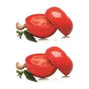 2x Avanti Kitchenworks Tomato Saver Kitchen Storage Container Vege Keeper Red
