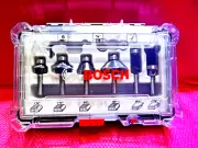 Bosch RBS006TES Carbide Tipped Trim and Edging Router Bit Set - 6 pc ~NEW