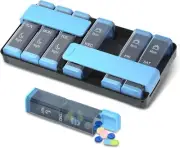 Am Pm Pill Organizer 7 Day, 2 Times a Day Vitamin Organizer, Daily Pill Case