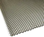 Midwest Hearth Fireplace Screen Mesh Curtain. 2 Panels Each 24" Wide. Includes Screen Pulls. Made in USA (24" Tall - Antique Brass)