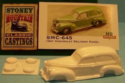 SMC-645 1941 Chevy Delivery Panel HO-1/87 Scale White Resin Kit (unfinished)
