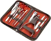 Baluue Nail Clippers Set 10 Piece Manicure Kit Scissors Cuticle Nippers Nail Files Easy to Use and Comfortable Grip