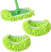 AmaVins Reusable Mop Pads Compatible with Swiffer Sweeper Mop, Wet and Dry Flat Swiffer Mop Pads Cover, 2 Pack Washable Swiffer Pads for Surface/Hardwood Floor Cleaning (Mop is Not Included)