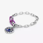 BN GENUINE PANDORA ME SHOCKING PURPLE BRACELET SET - 20CMS