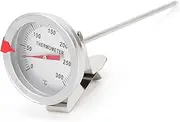 Deep Fry Thermometer, Stainless Steel Kitchen Thermometer, Instant Read Long Stem Oil Thermometer with Clamp, Dial Thermometer for Deep Fry/Grill/Turkey/Candy/Coffee(15cm)