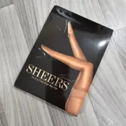 Honey Birdette Caramel Sheers Stockings Stay Ups Hosiery Size S