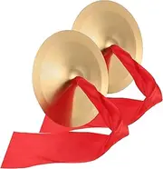 Kisangel Hand Cymbals Playing Music Small Cymbals Cymbals Instruments Cymbals for Hand Percussion Cymbals Musical Instrument Small Finger Cymbals Copper Alloy