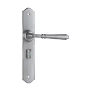 0749P Door Lever Reims Privacy Pair Satin Chrome H240xW40xP70mm