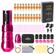 Wireless Tattoo Machine Kit Battery Pen With 2400mAh Portable Power 20pcs Needle