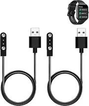 WUNIAK Charging Cable for Togala Smart Watch for Men Women Answer/Make Calls Magnetic USB Charging Cable USB Flexible Charger Cord Cable Accessories for Togala ，（2 Pack）