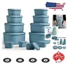 BPA-Free Nesting Silicone Containers - 12-Pack Meal Prep & Food Storage Solution