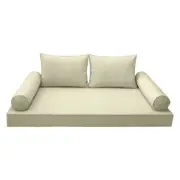 *COVER ONLY*-Style 1 Daybed Mattress Bolster Pillow Covers Piped Trim Full-AD005