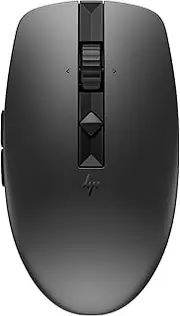 HP 710 Wireless Mouse, Rechargeable, Wireless, Silent, Bluetooth Mouse, Supports 3 Windows, Mac, ChromeOS, USB-C Rechargeable, Switchable High Speed Scroll Wheel (Black)