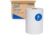New Scott 12388 Slimroll Paper Hand Towels 176M - White Carton (6 Rolls)