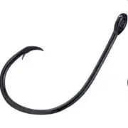 Eagle Claw L197BKU #3/0 20Ct Platinum Black Circle Offset Bait Hooks