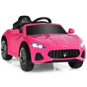 Babyjoy 12V Maserati Gran Cabrio Licensed Car w/2.4G Remote Control Kids Ride on Car Electric Vehicle Pink