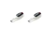 2x Zyliss 2in1 Stainless Steel Lemon Lime Ginger Fruit Zester Handheld Grey