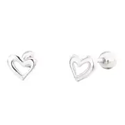 18G Love Heart Ball Stud Earrings for Women Girls 925 Sterling Silver Minimalist