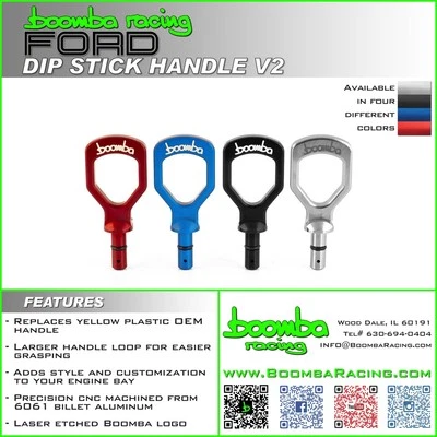 Boomba Racing for FORD DIPSTICK HANDLE V2 Natural Aluminum