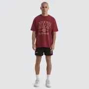 [Nena and Pasadena Carlton Draught] Agnus Relaxed Box Fit T-Shirt Maroon Red