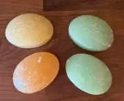 Vtg 4 Bath Body Works Gentle Glycerin Soap Bar Cucumber Melon Verbena Mandarin