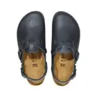Birkenstock Tokio Supergrip Black Smooth Leather Clog Chef Shoes