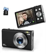 Digital Camera, FHD 4K Autofocus Vlogging Camera 48MP 16X Digital Zoom...