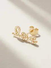[Sydney Evan] Sydney Evan - Love 14-karat Gold Diamond Single Earring - One size One size Gold