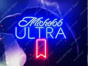 24"x20" Vivid LED Michelob Ultra Ribbon Beer Neon Sign Light With Dimmer