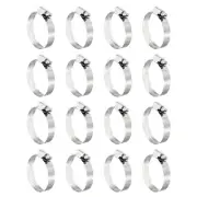 16 Pcs Hose Clamps, Stainless Steel 1-5/16"- 2-1/4"(33-57mm) Pipe Clamp
