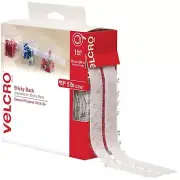 Sticky Back Hook and Loop Fasteners 15Ft X 3/4In Roll White