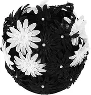 BESPORTBLE Fashionable Floral Swim Cap Women's Adult Swimming Hat Comfort-fit Reusable Bathing Cap 3D Pearl Flower