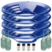 Sluice Monkey 4 Pack of 12" Blue Gold Pans, Sniffers, Vials