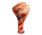 Plush Dog Toy Bite Resistant Teeth Grinding 3D Chicken Leg Stuffed Chew Toy